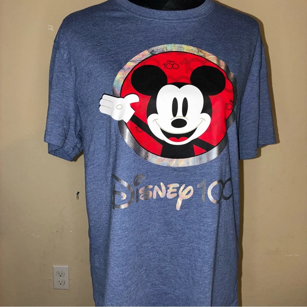 Disney Mickey Mouse Red and Blue Graphic Tee - Picture 2 of 9